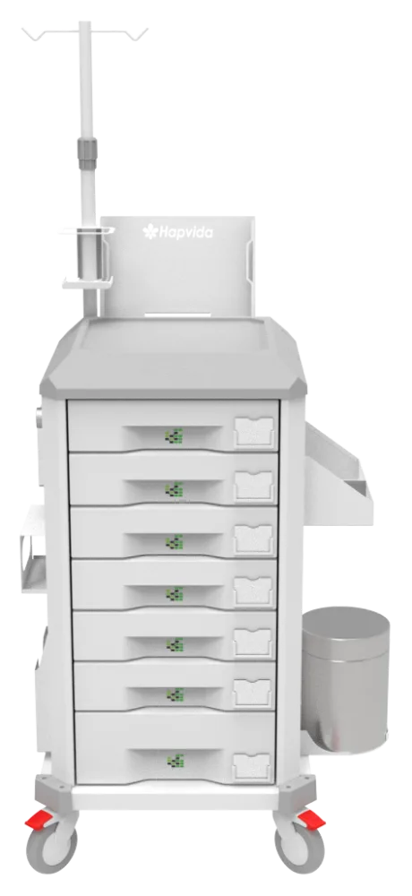 Carrinho beira-leito BDP Basic Dispenser 005 da Udow Tecnologia