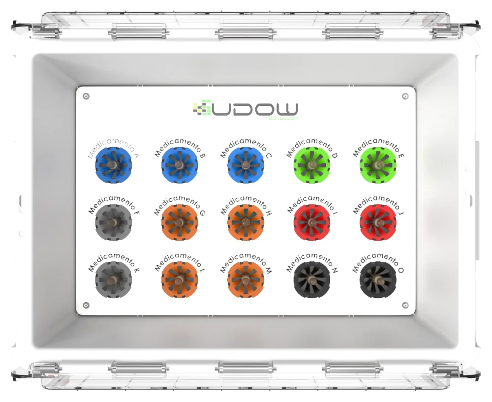 Caixa U-Box da Udow Tecnologia para kits de procedimento